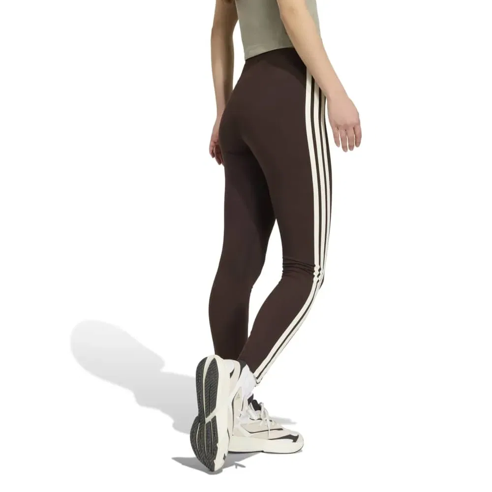 Леггинсы хлопковые Adidas Essentials 3 Stripes Adidas, коричневый — фото 2