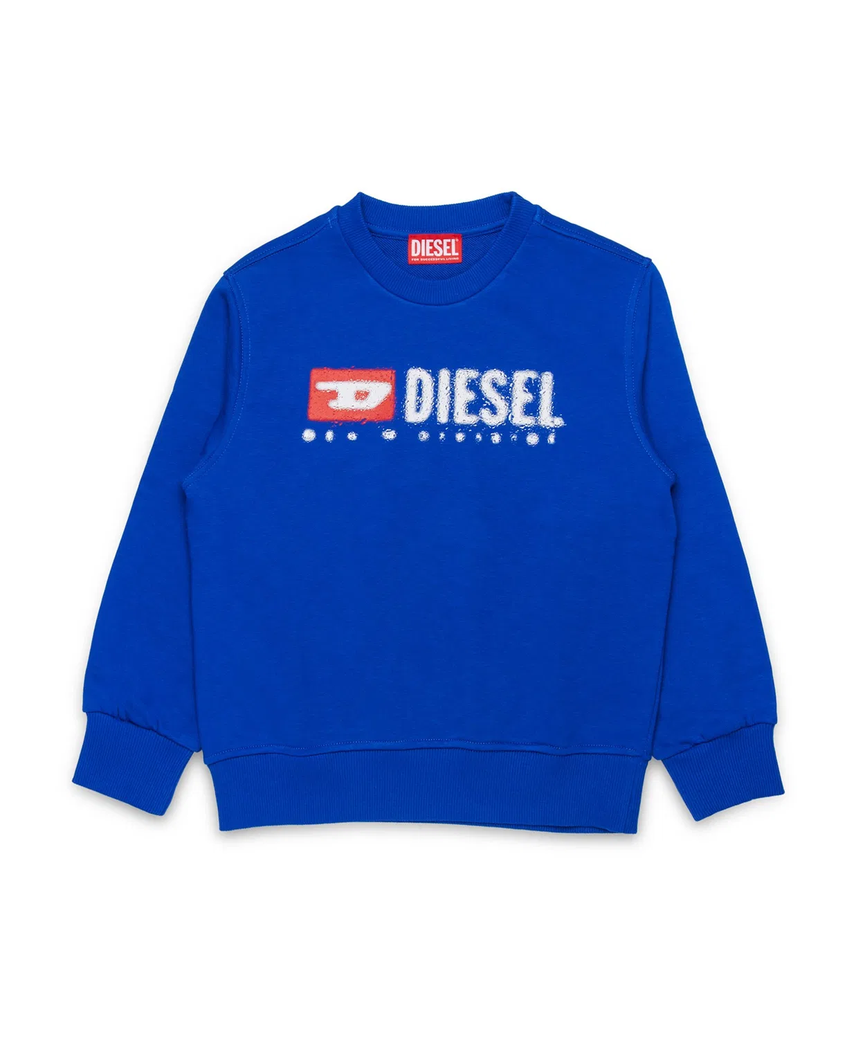 Детский свитшот с длинным рукавомс принтом бренда DIESEL KIDS, Blue