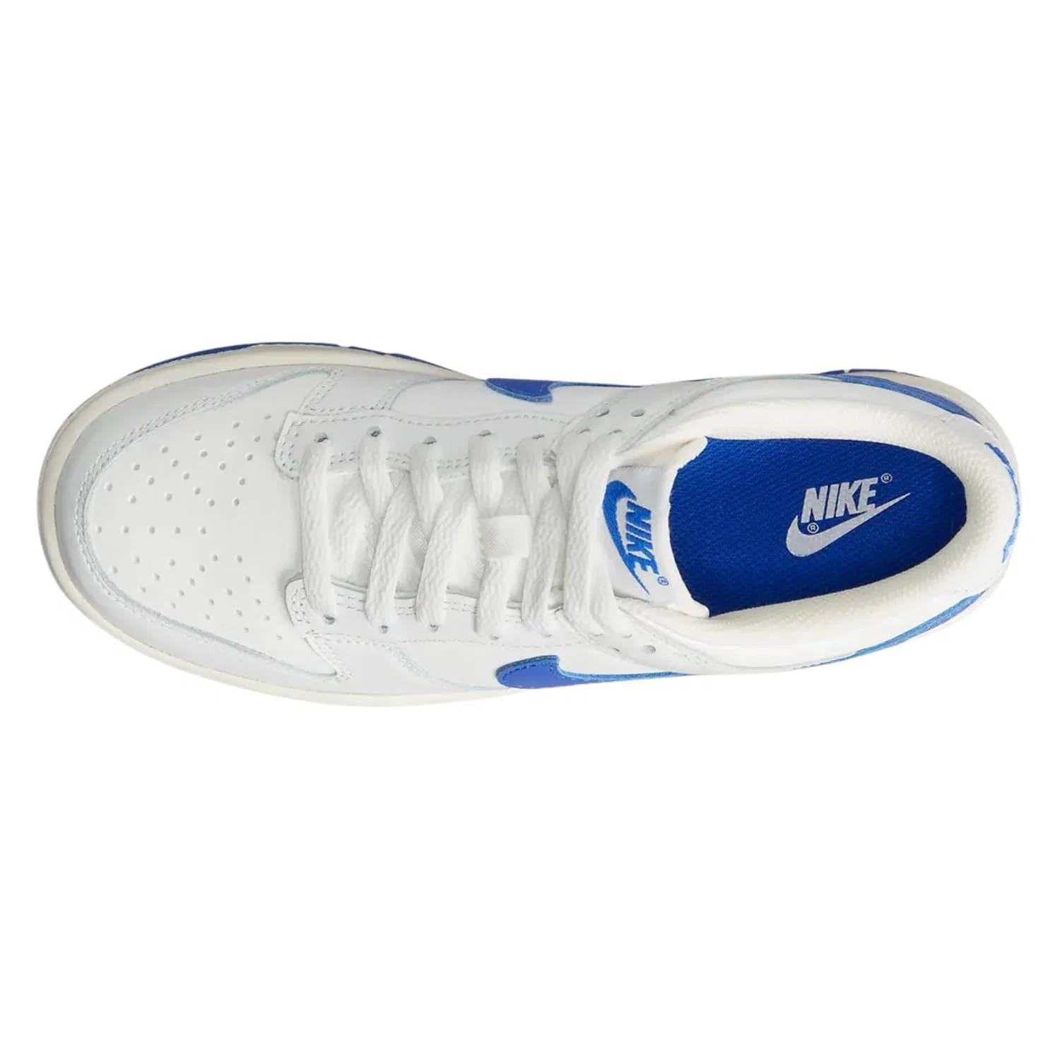 Детские кроссовки для мальчиков с принтом NIKE Dunk Low NIKE, Summit White Hyper Royal — фото 3