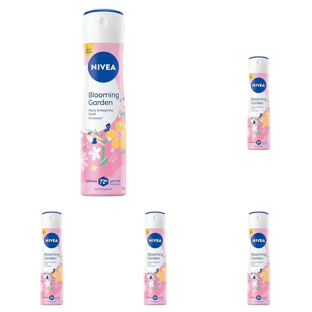 Антиперспирант-спрей NIVEA Blooming Garden, 5x150 мл, Frisch