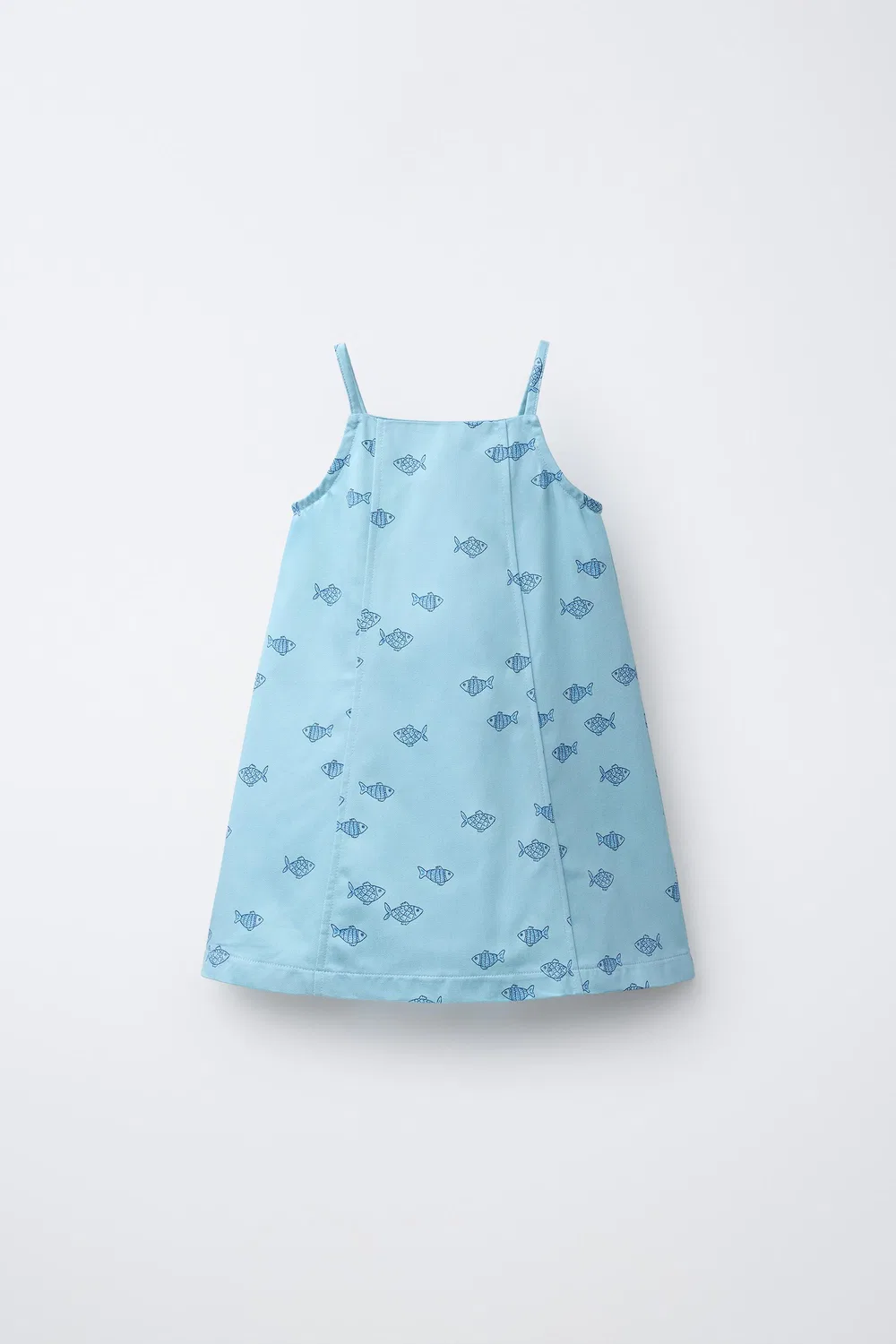 Платье с рыбьим принтом ZARA, Light Blue