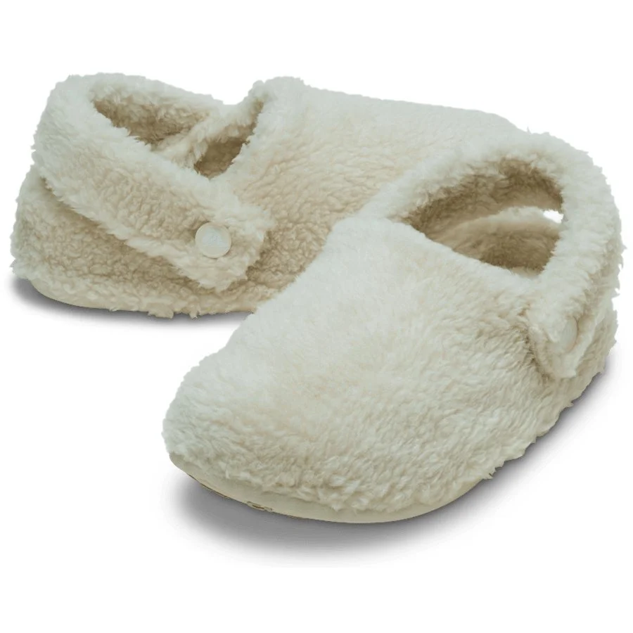 Сабо детские Crocs Kids' Classic Cozzzy Slipper, молочный — фото 3