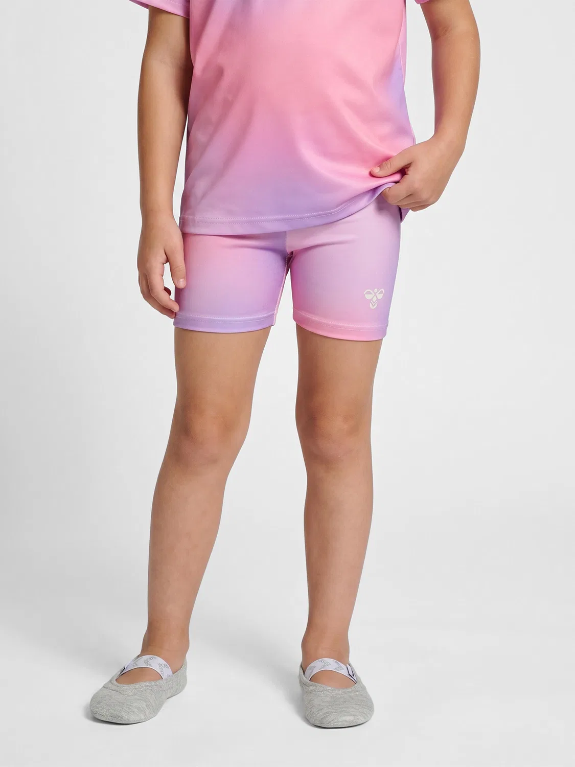 Детские леггинсы с градиентом Hmljr Gradient Hummel, Blasses Bonbonrosa