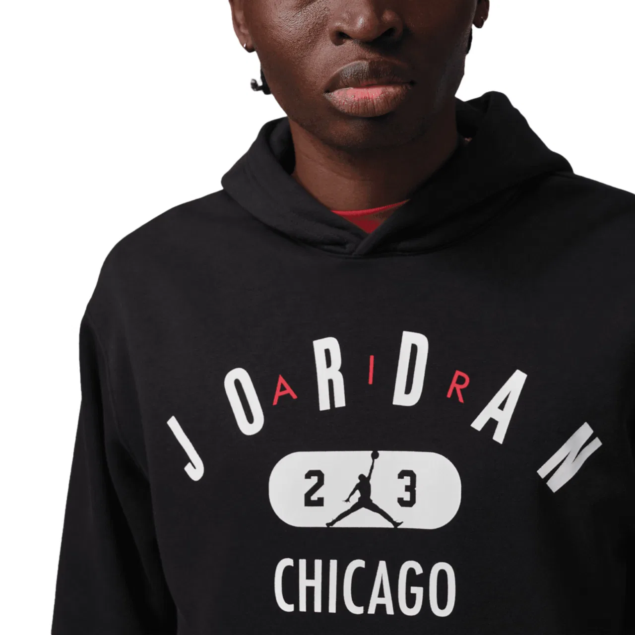 Толстовка мужская Chicago City Fleece Pullover Jordan, черный/белый — фото 3