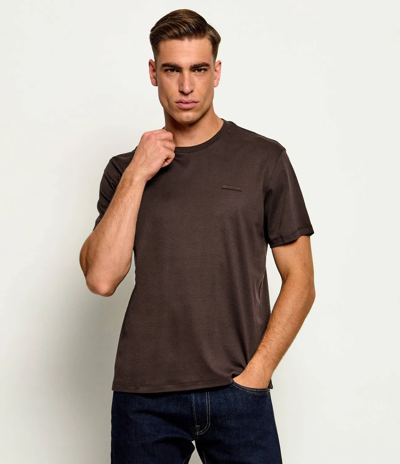 Футболка с круглым вырезом Calvin Klein, Marrone