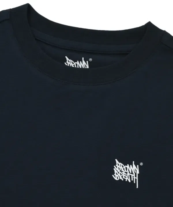 Футболка детская с принтом, быстросохнущая, Basic Brownbreath Kids, navy — фото 4