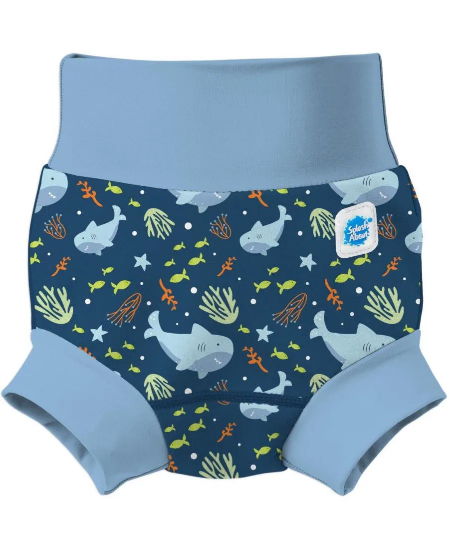 Многоразовый подгузник для плавания Splash About Happy Nappy Duo, Shark Reef Blue