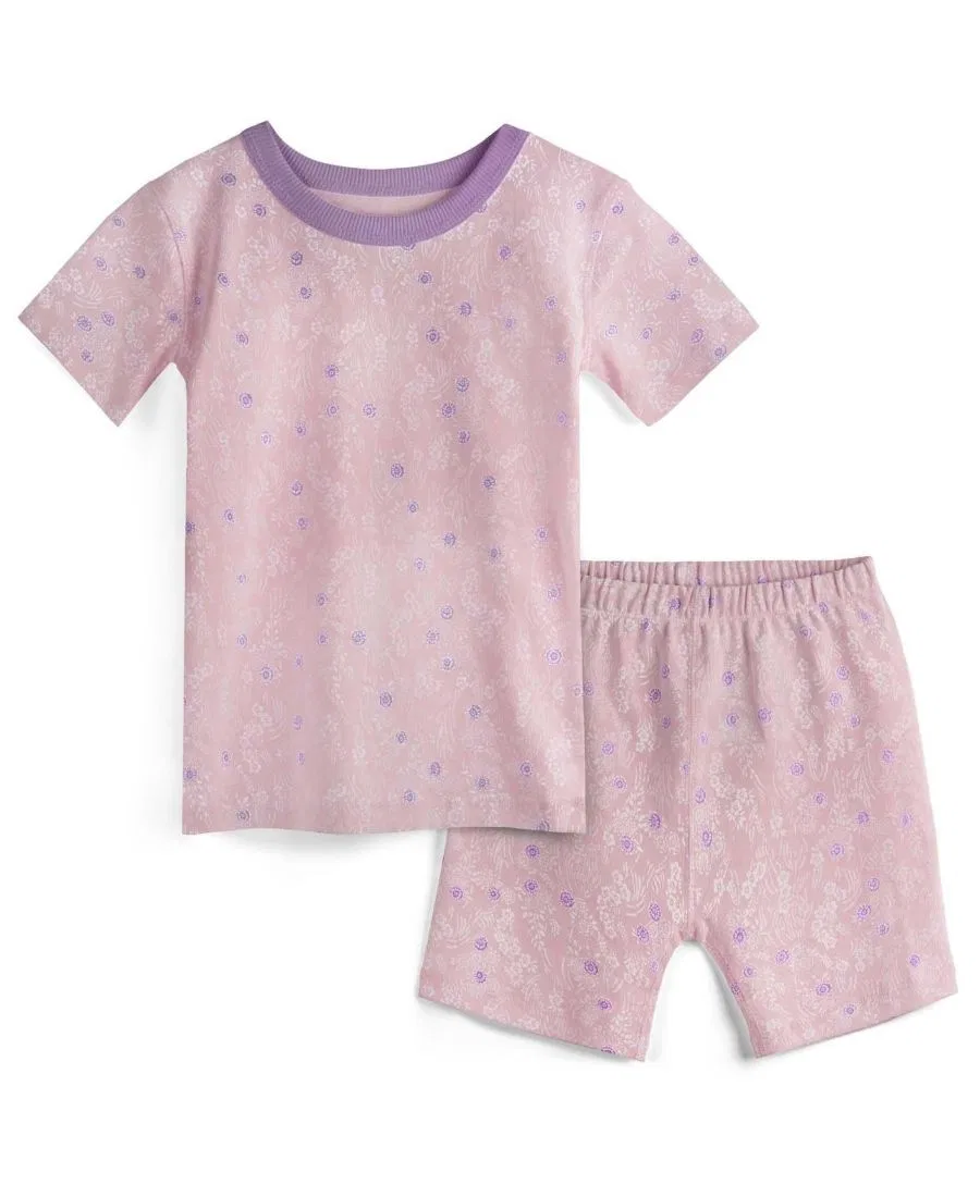 Комплект пижам из органического хлопка с принтом Mightly, Blush Meadow