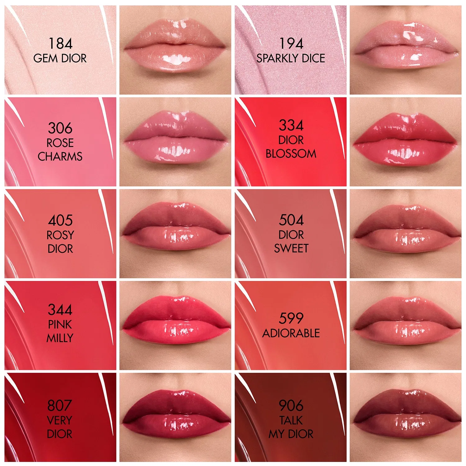 Блеск для губ Dior Addict Glass Lipstick Refill, 2.7 г, с эффектом зеркального блеска, 599 Adiorable, DIOR, 599 Adiorable — фото 4