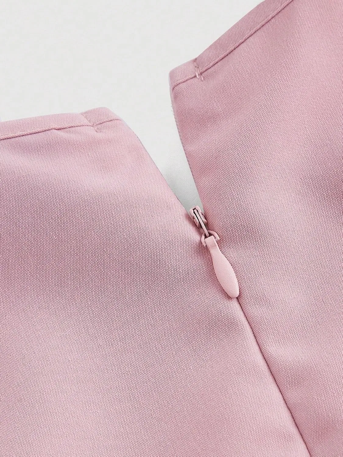 Женское свободное элегантное платье без рукавов, Pink — фото 2