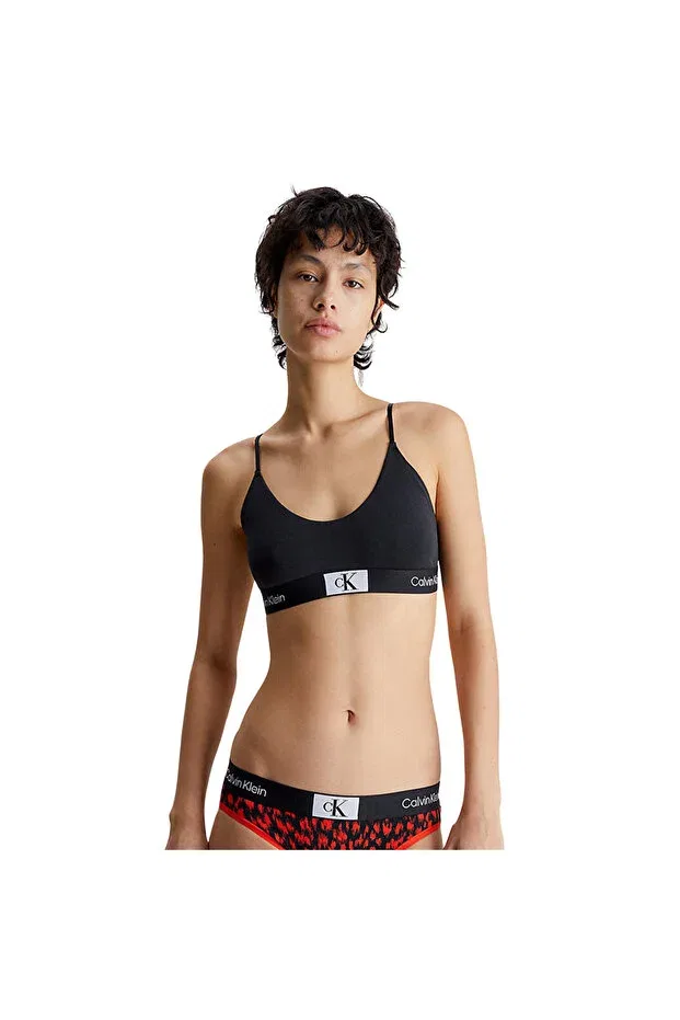 Женские спортивный бралетт с фиксированной чашкой Calvin Klein, Black