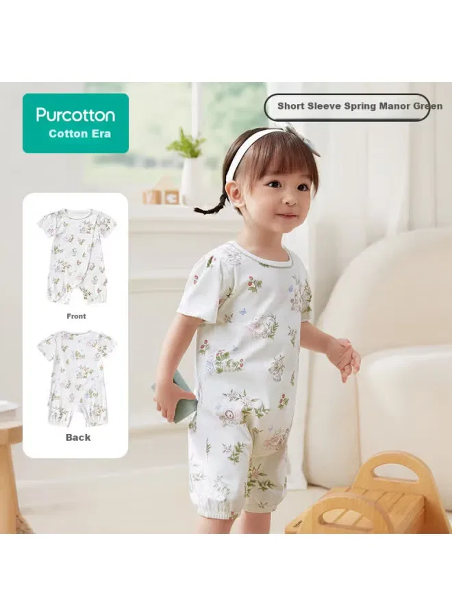 Боди-комбинезон с коротким рукавом для новорожденных Purcotton — фото 2