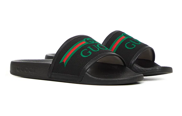 Детские сандалии для мальчиков с вышивкой Gucci, GUCCI, Black — фото 3