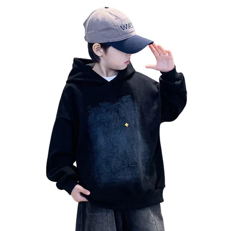 Детский свитшот с капюшоном Lanza, Black