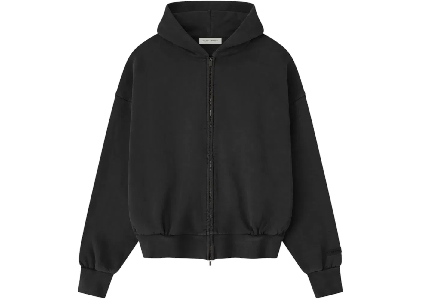 Мужская худи на молнии с вышивкой Classic Full Zip Hoodie Fear of God, Vintage Black