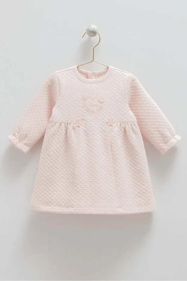 Детское платье для девочек с цветочным принтом Love hugs flower detail dress Caramell, Pink