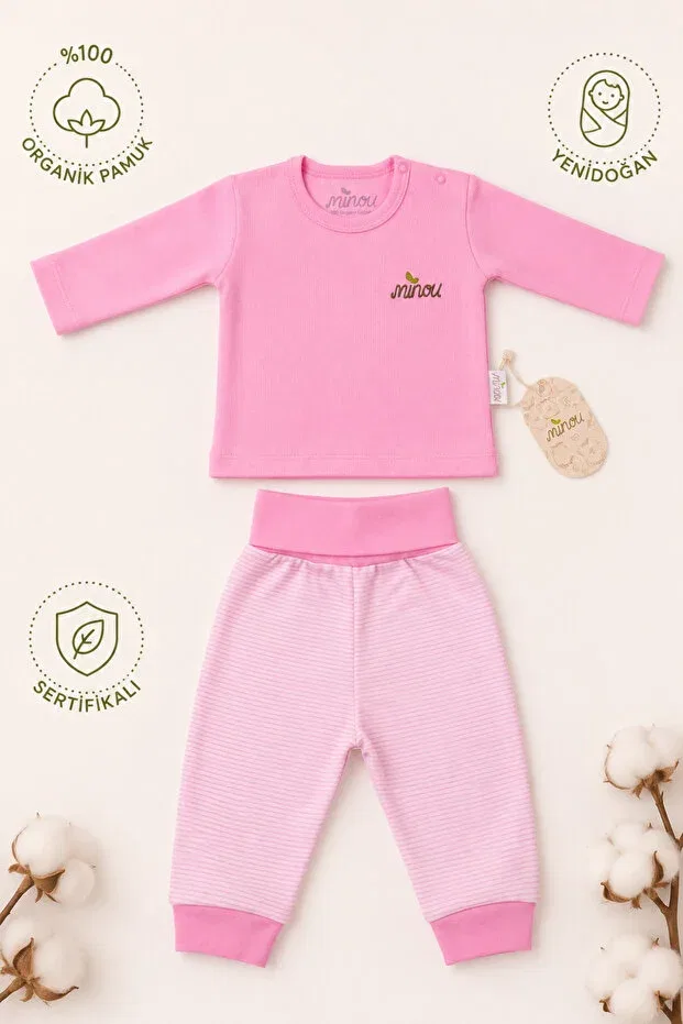 Детский комплект для новорожденных хлопковый Minou, Pink