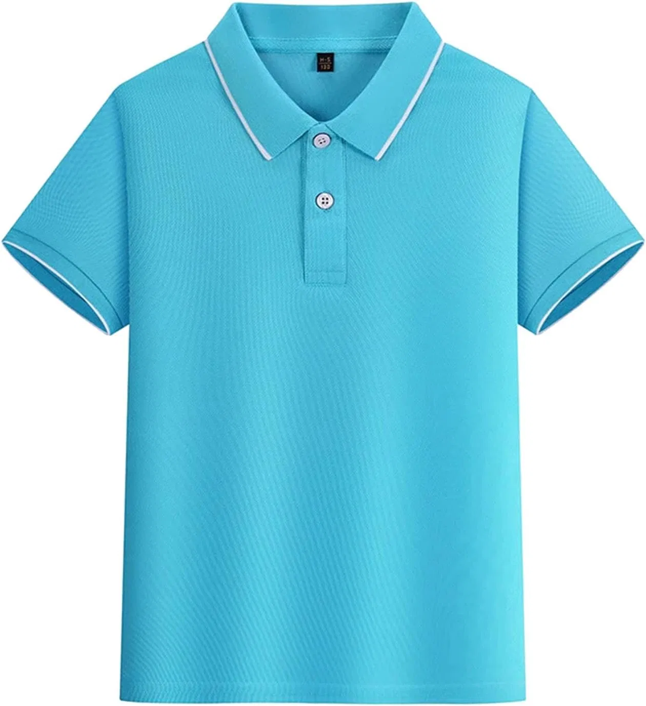 Поло для мальчиков, хлопок, дышащая ткань, Zc24- Light Blue
