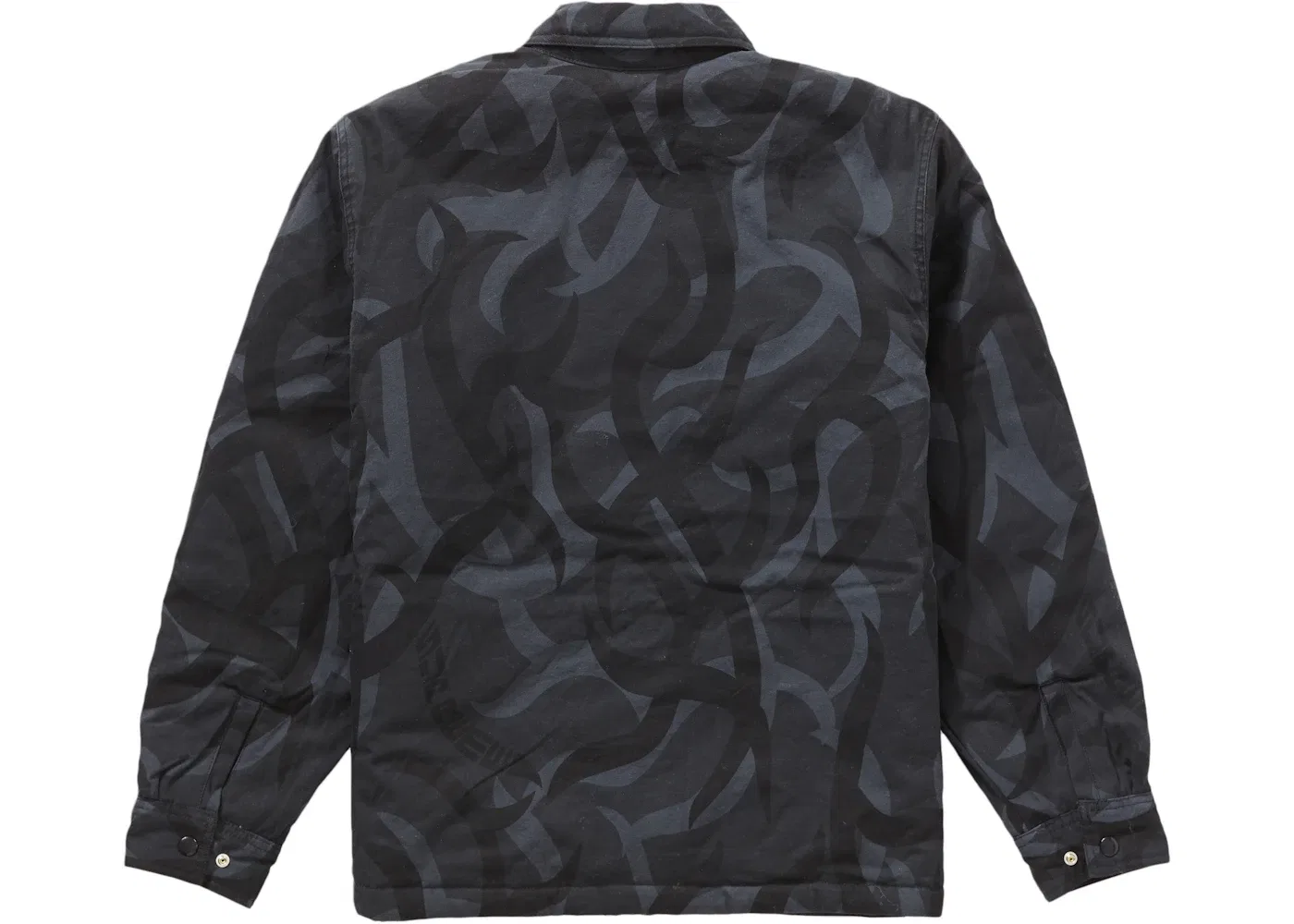 Мужская куртка утепленная с принтом Puffy Work Jacket Supreme, Black Tribal Camo — фото 2