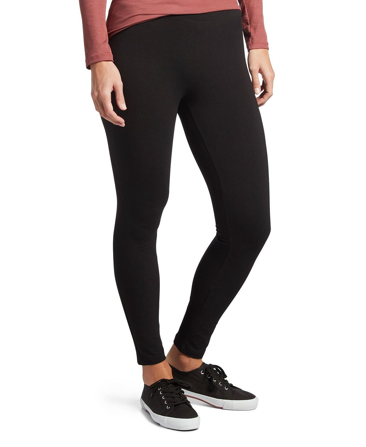 

Женские хлопковые леггинсы, созданные для macy's Hue, черный