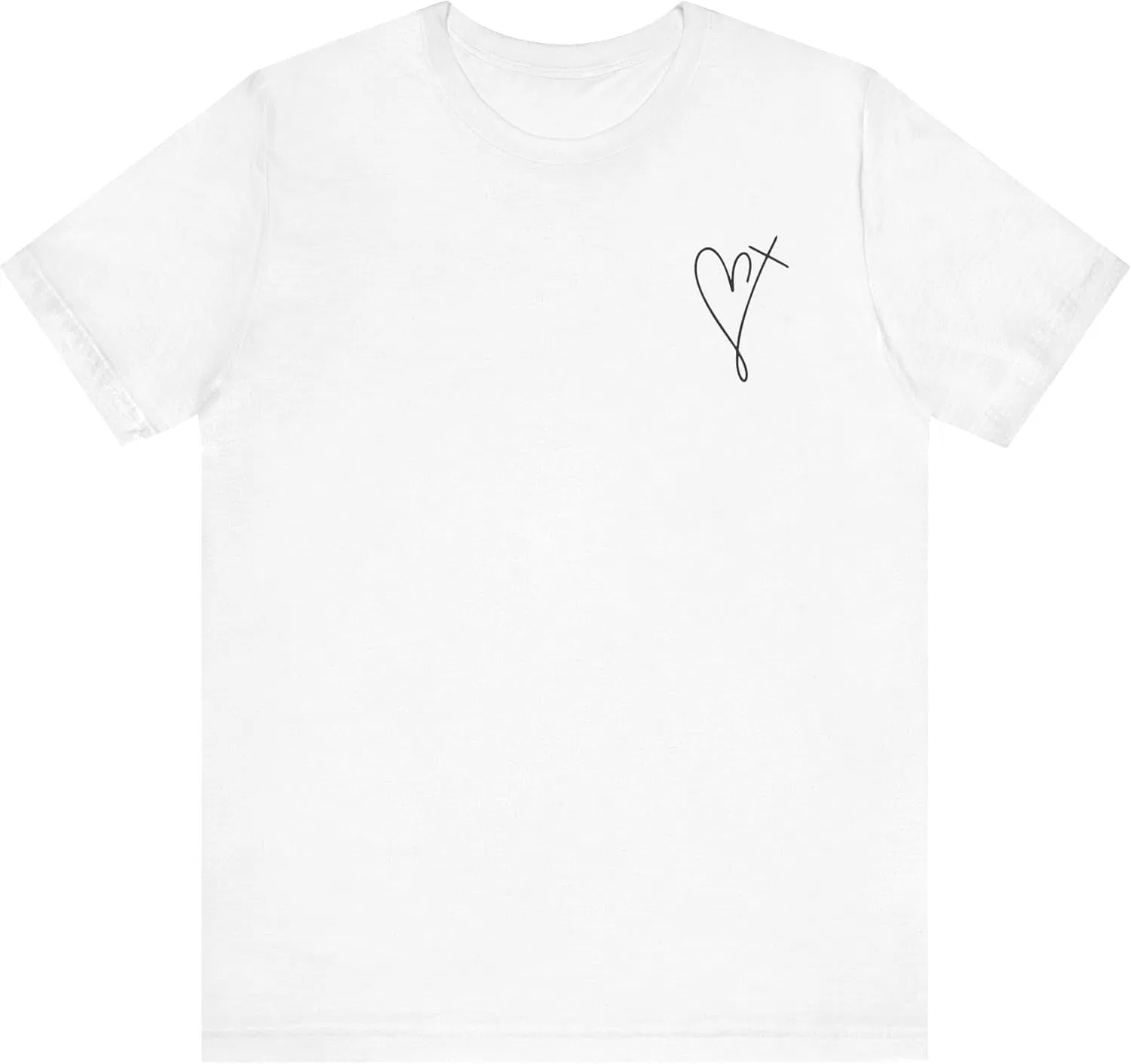 Футболка с принтом Jesus Has My Back Bella Canvas 3001, White