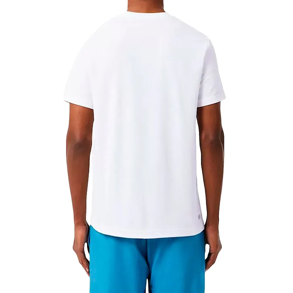 Мужская футболка с коротким рукавом Ultra-Dry Printed Lacoste, White — фото 2