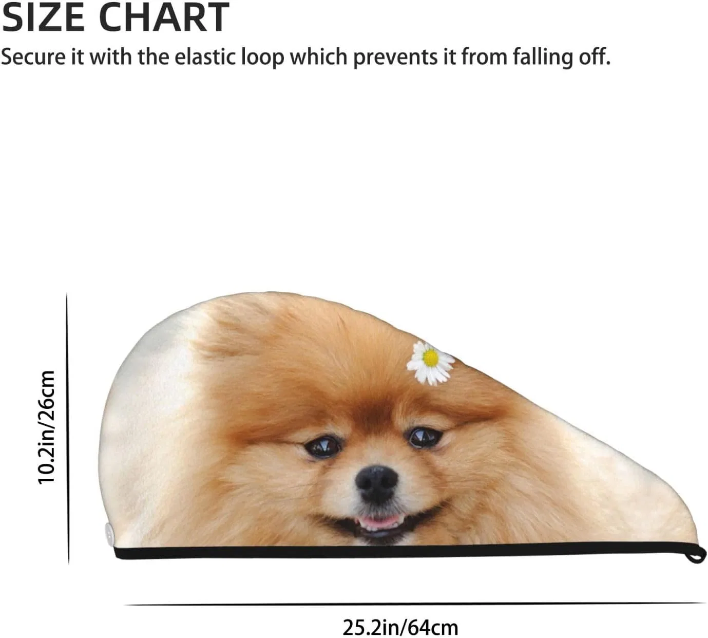 Супервпитывающая шапочка для волос Pomeranian Dog, Coral Velvet Opsrey — фото 4
