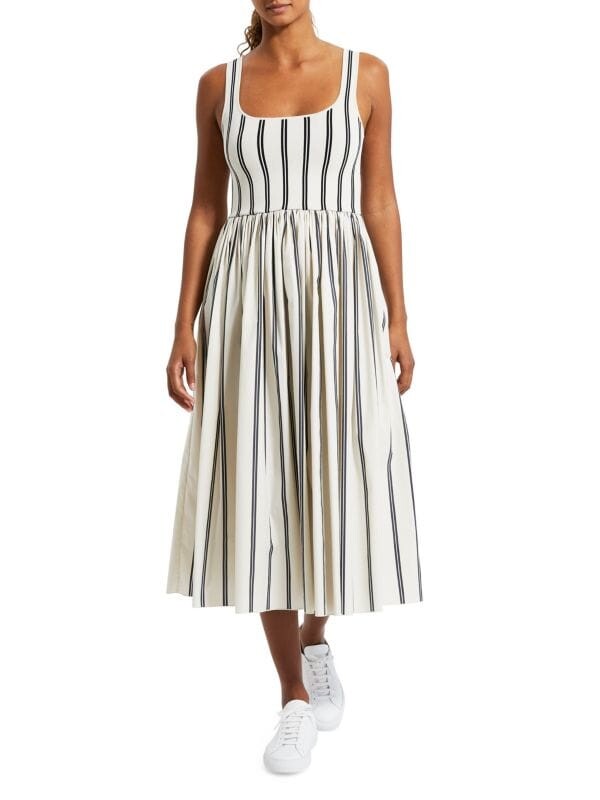 

Платье-миди Theory полосатое, белый