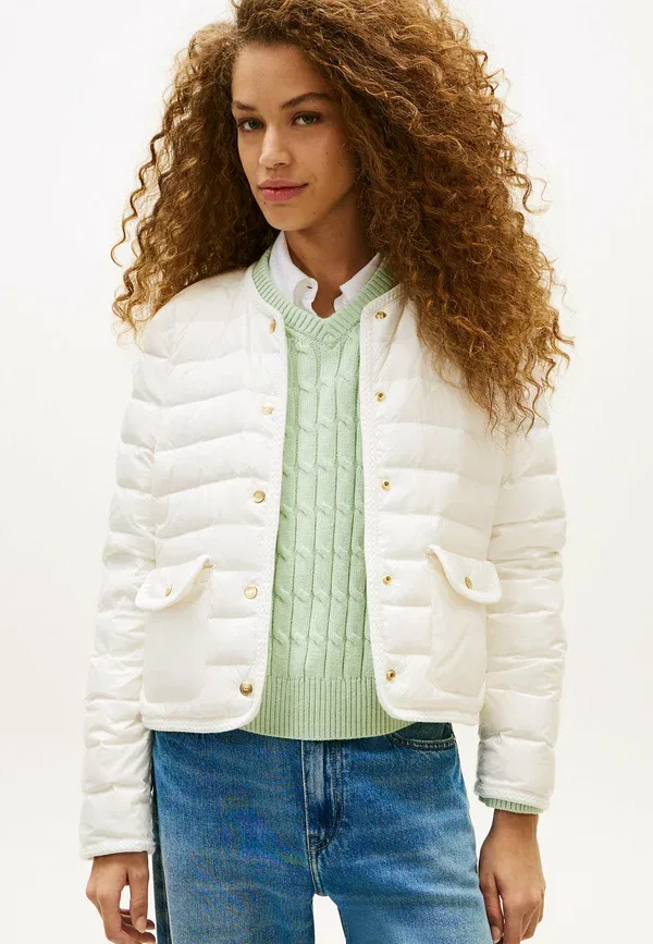 Куртка водонепроницаемая Down jacket Tommy Hilfiger, ivory silk