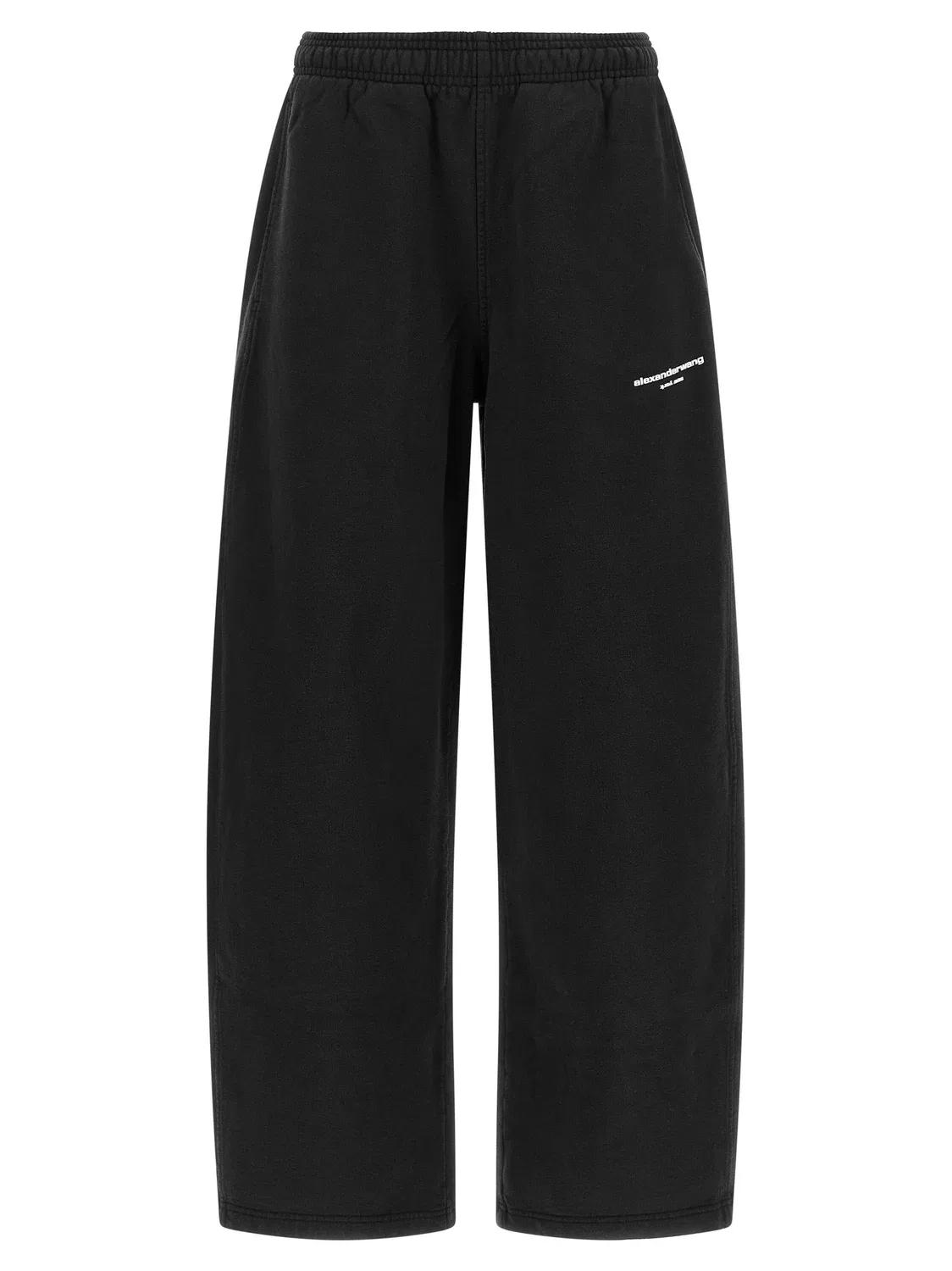 Брюки из флиса с логотипом Alexander Wang, черный