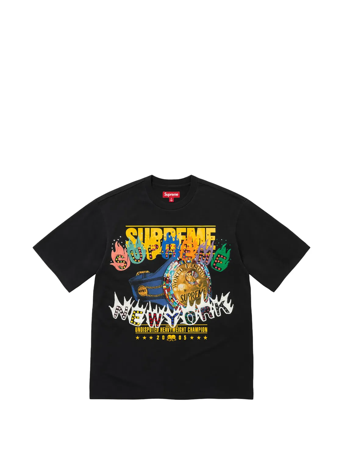 Футболка Undisputed с кристаллами Supreme, черный