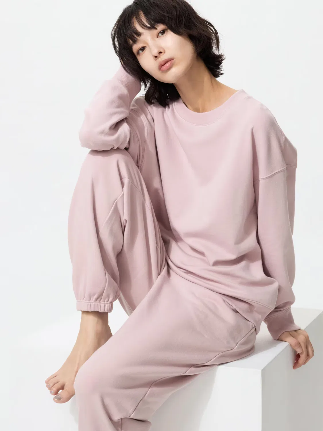 Комплект Uniqlo, ультраэластичный, розовый