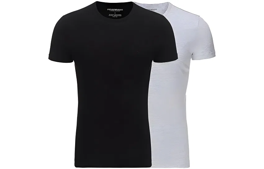 Футболка мужская 2 Pack, EMPORIO ARMANI, Black+Gray