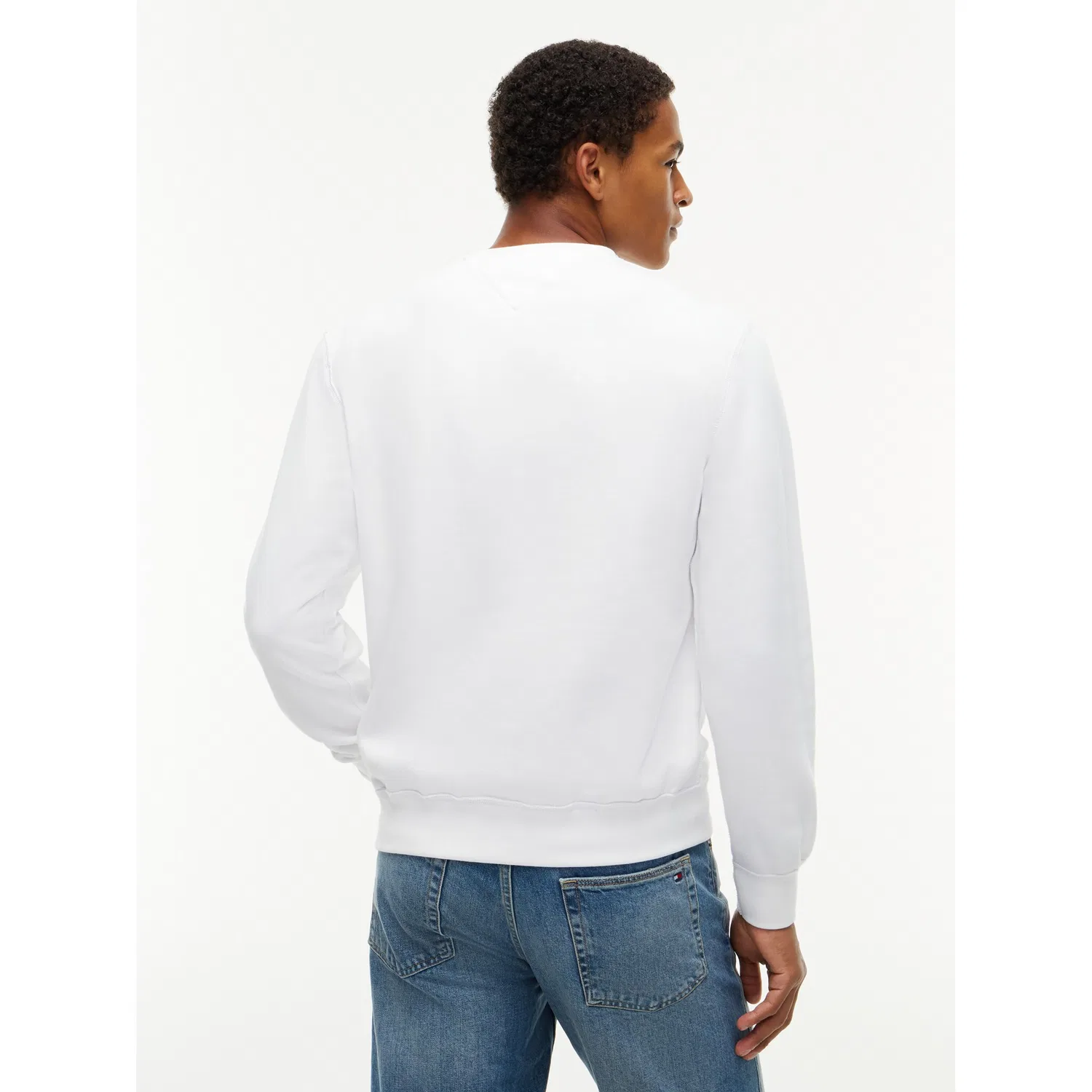 Мужской свитшот с круглым вырезом Essential Fleece Tommy Hilfiger, White — фото 3