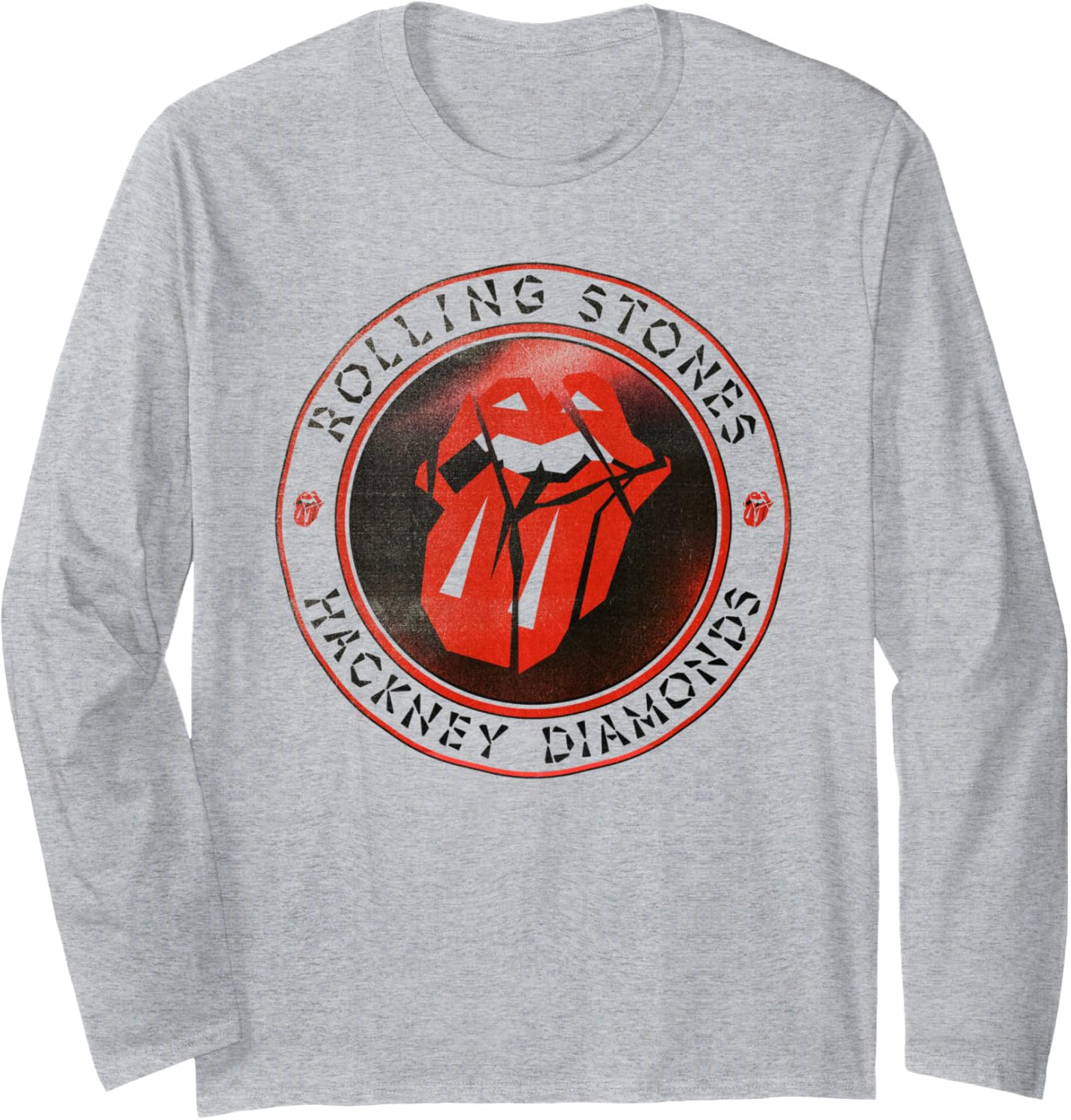 

Официальная футболка с длинными рукавами Rolling Stones HD Circle Logo, серая The Rolling Stones
