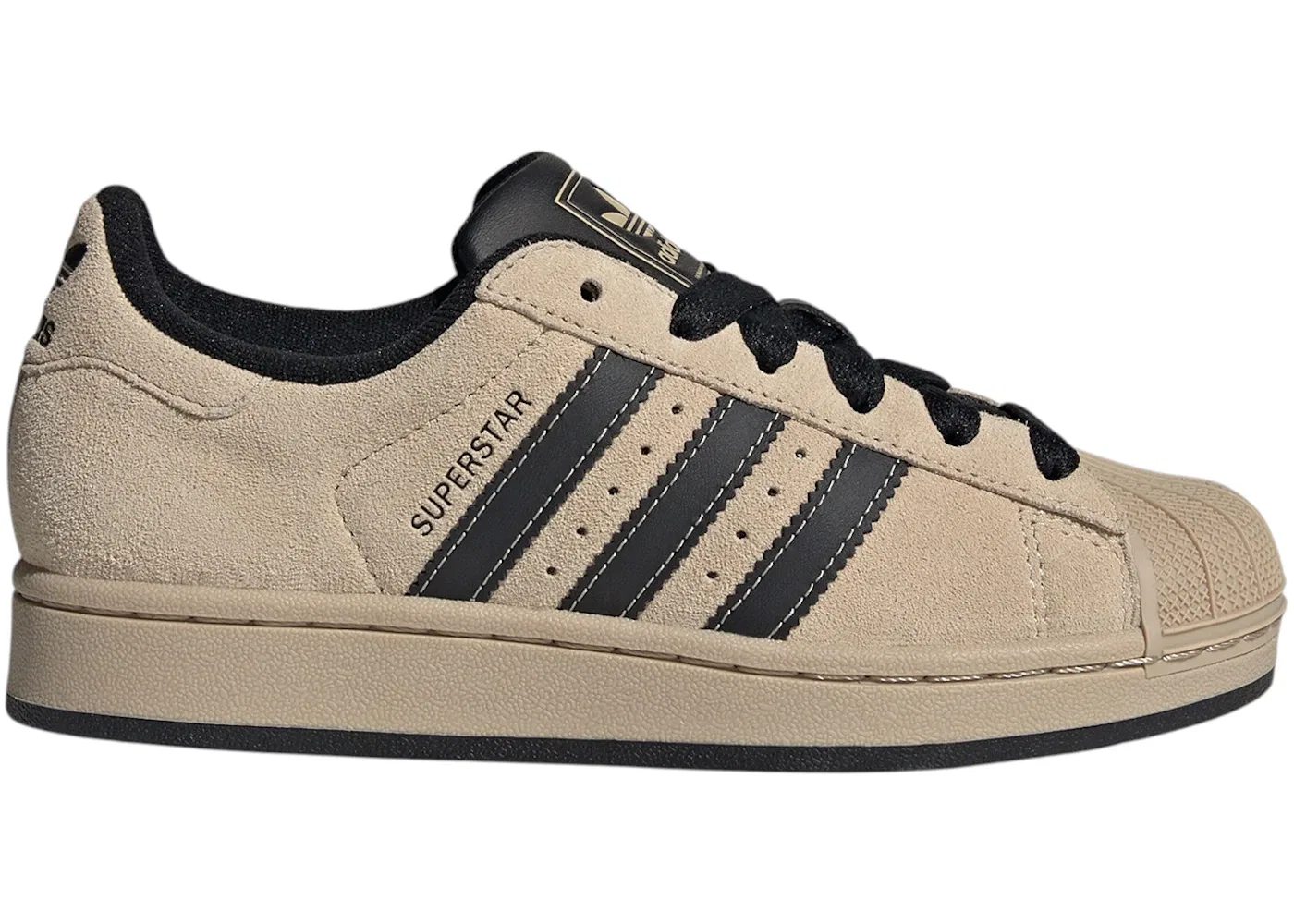 Детские кроссовки с ракушечным носком Adidas Superstar II, Stone Khaki/Core Black/Stone Khaki