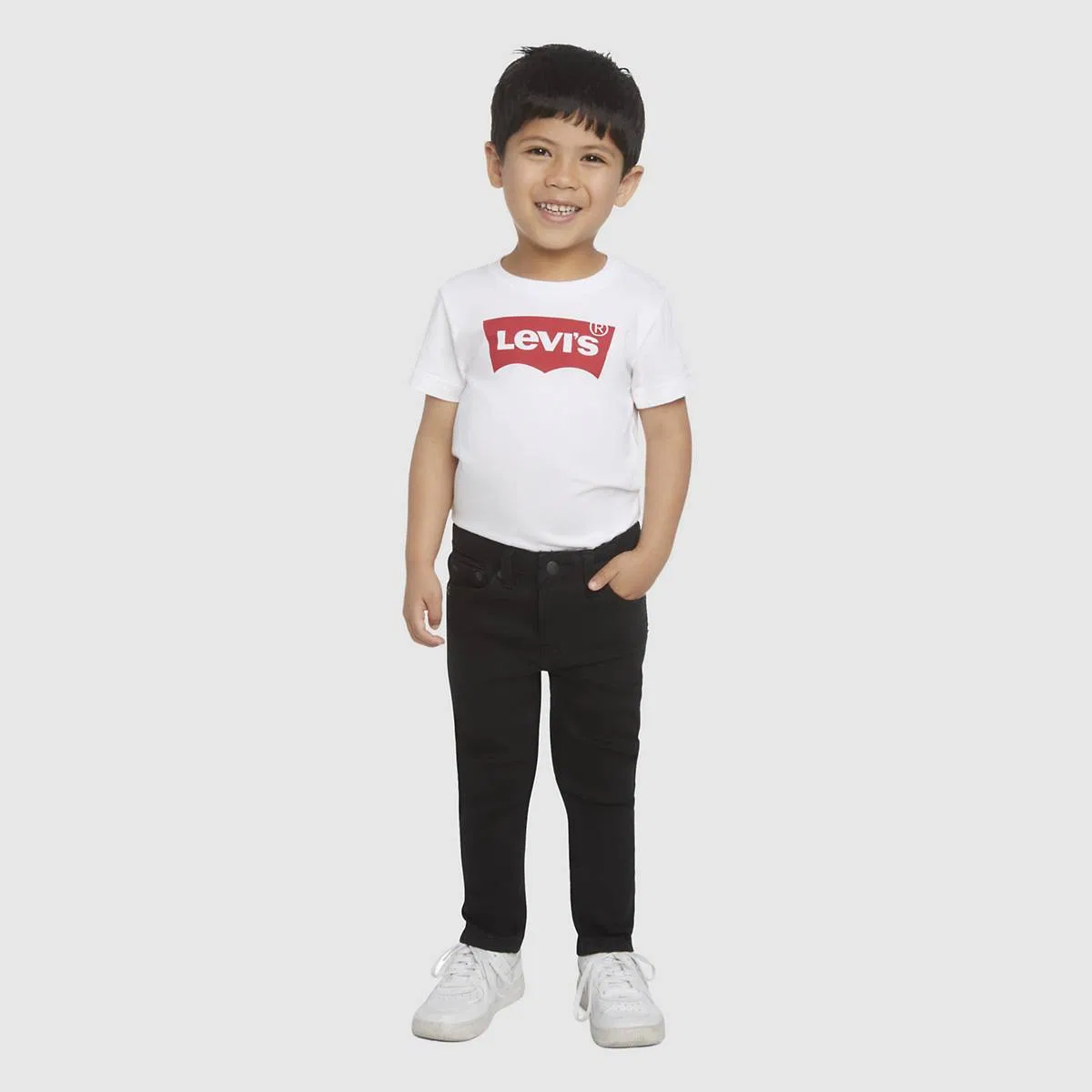 узкие джинсы 510 Eco Performance для мальчиков 2T-4T Levi's, Black Stretch - Dark Wash