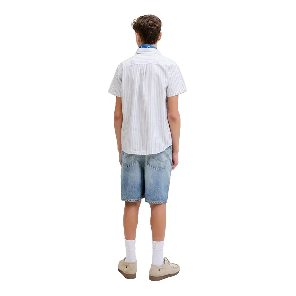 Детская рубашка с принтом Devin Stripe Jack & jones, White — фото 2