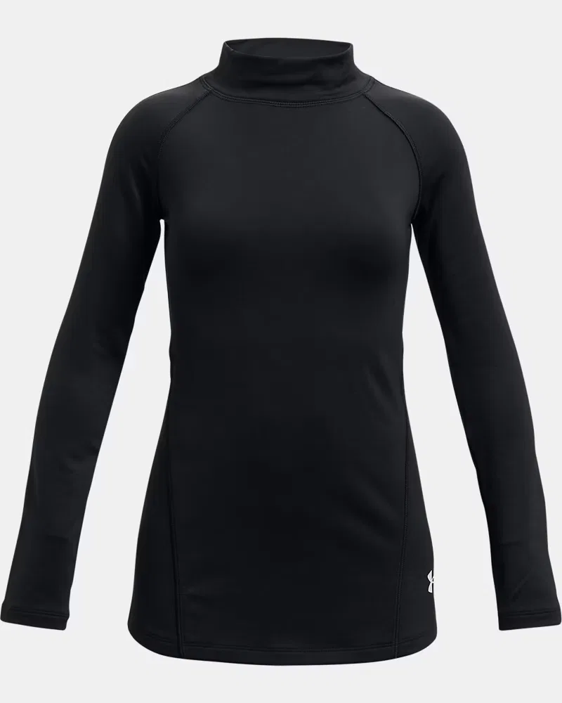 Лонгслив с воротом-стойкой быстросохнущий ColdGear UnderArmour, Black/White