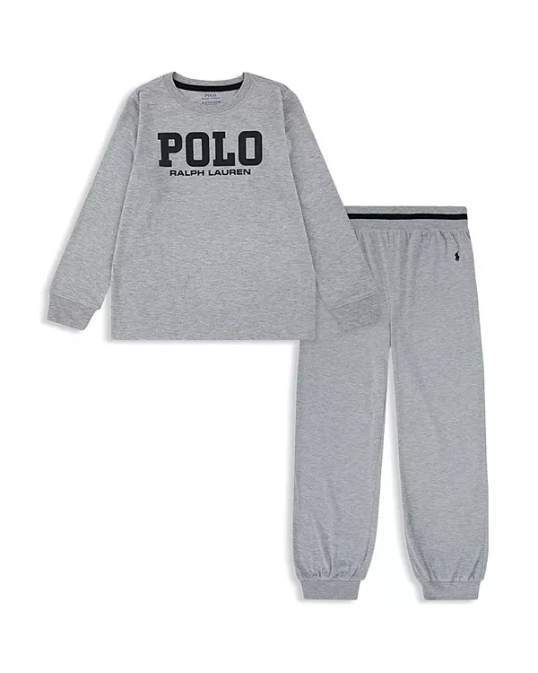 Детский комплект для сна для мальчиков с принтом Polo Ralph Lauren, Andover Heather