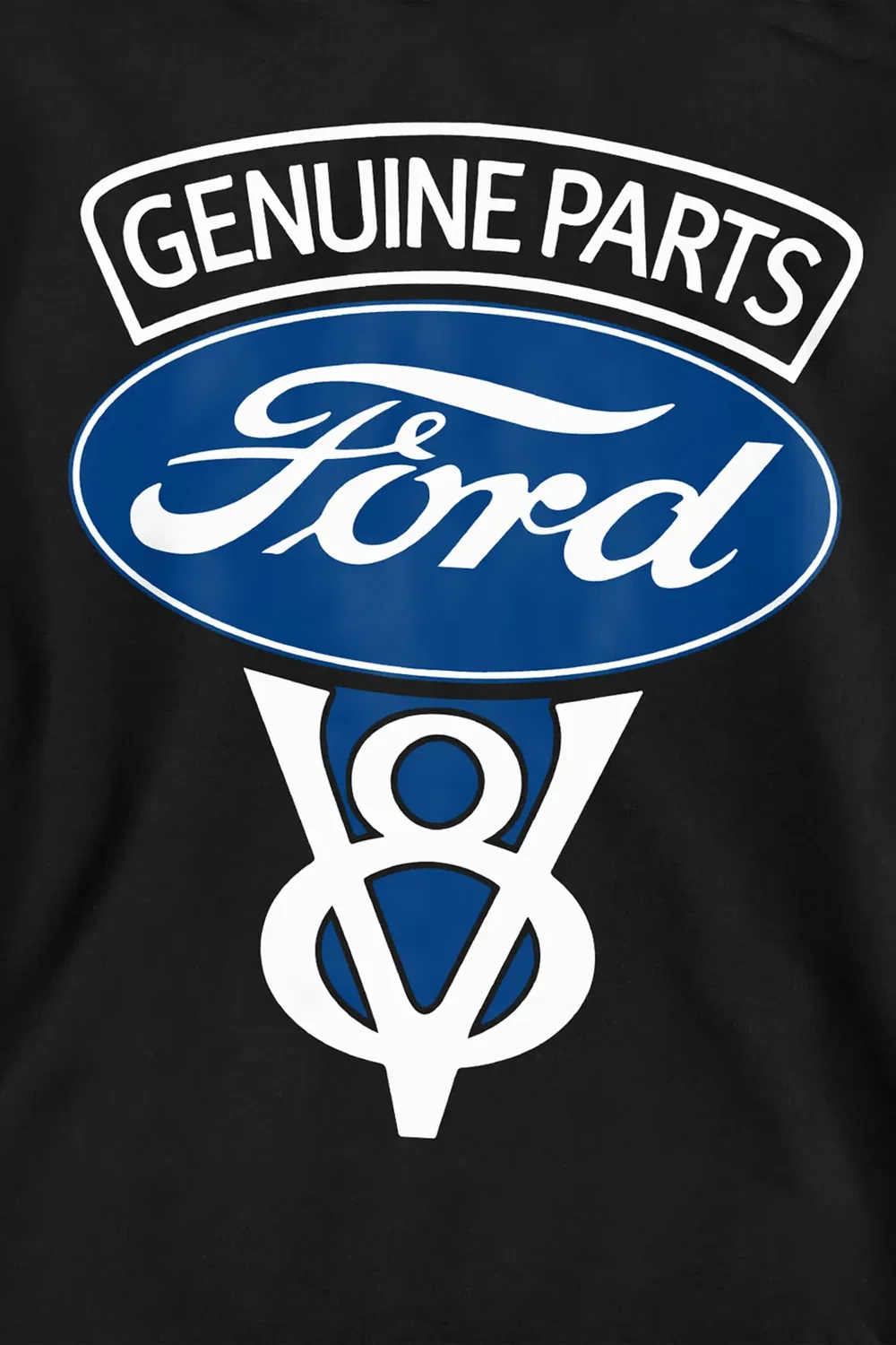 Детское худи V8 genuine parts Ford, Black — фото 2