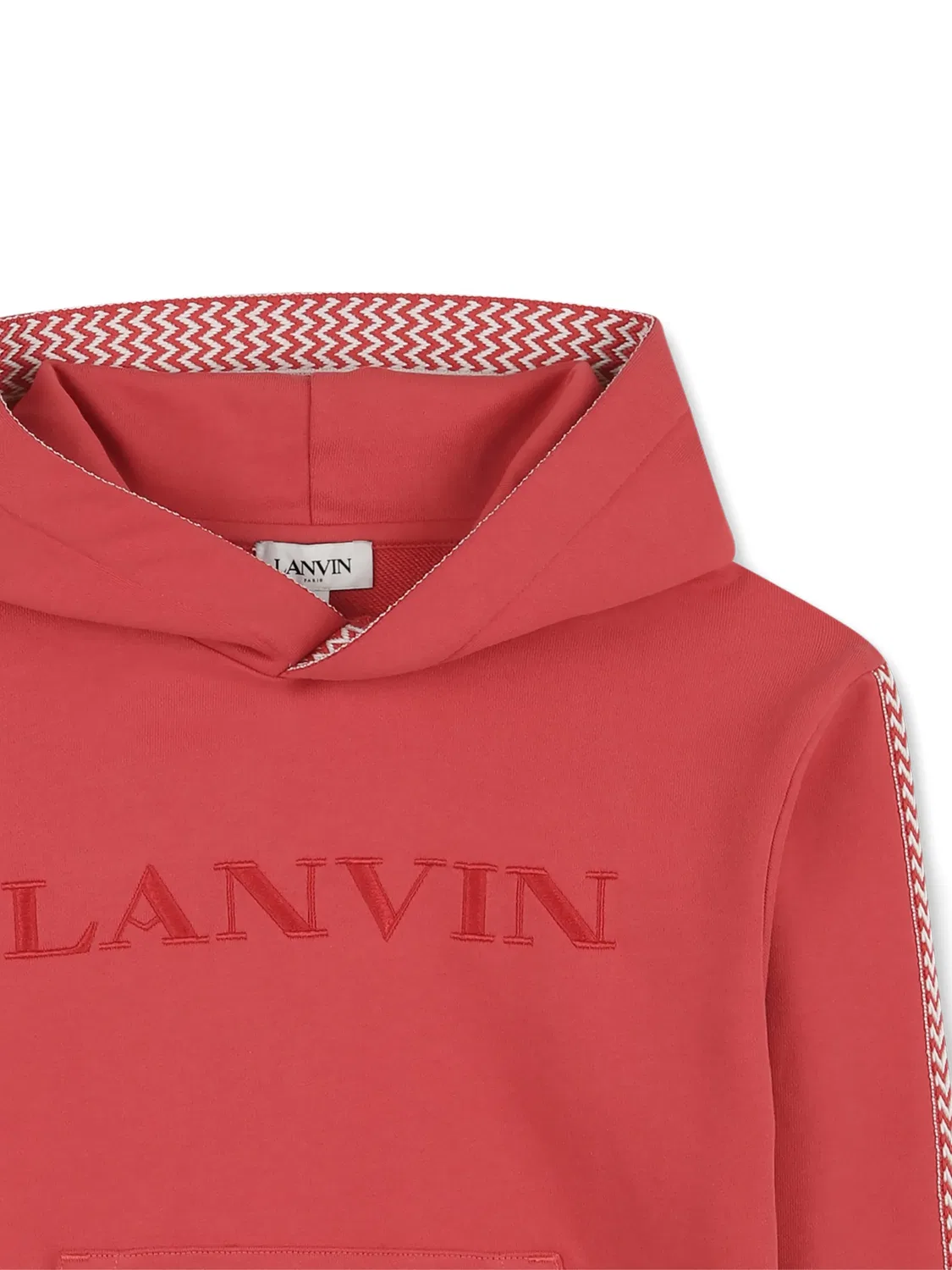 Худи с логотипом кирпично-красного цвета Lanvin, красный — фото 2