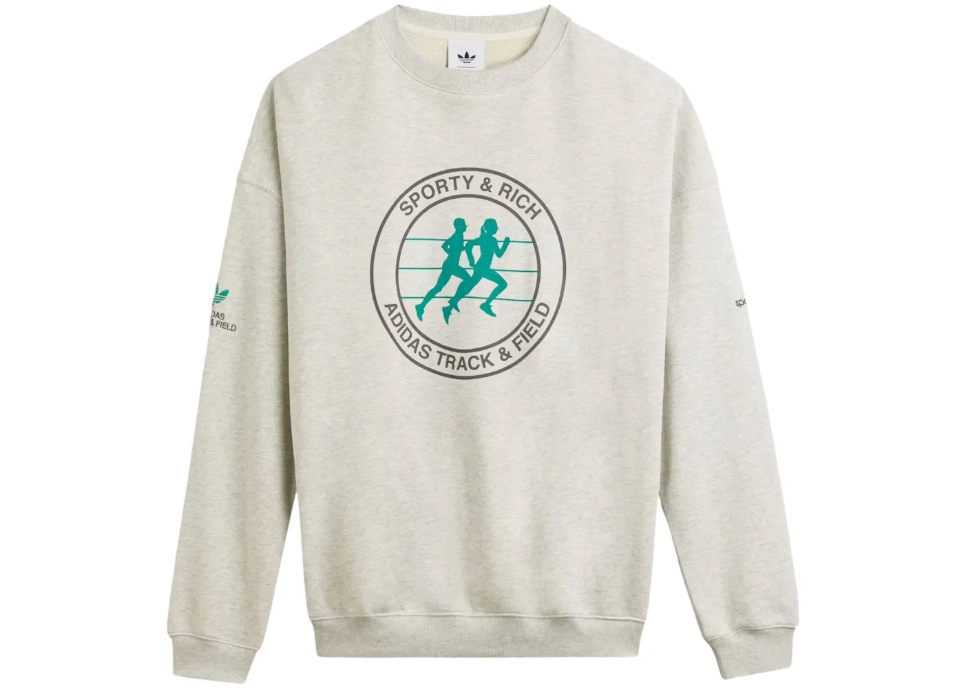 Женский свитер с принтом Sweater Adidas, Light Grey Heather