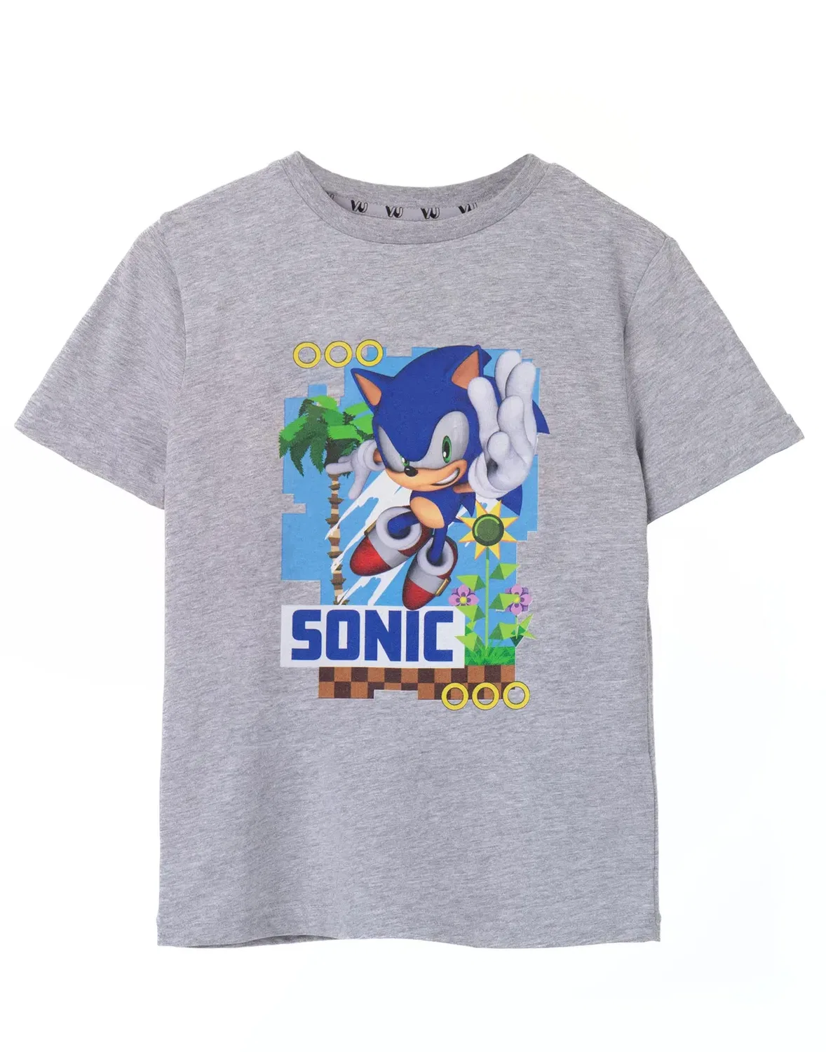 Детская футболка с коротким рукавом Sonic The Hedgehog, Grey