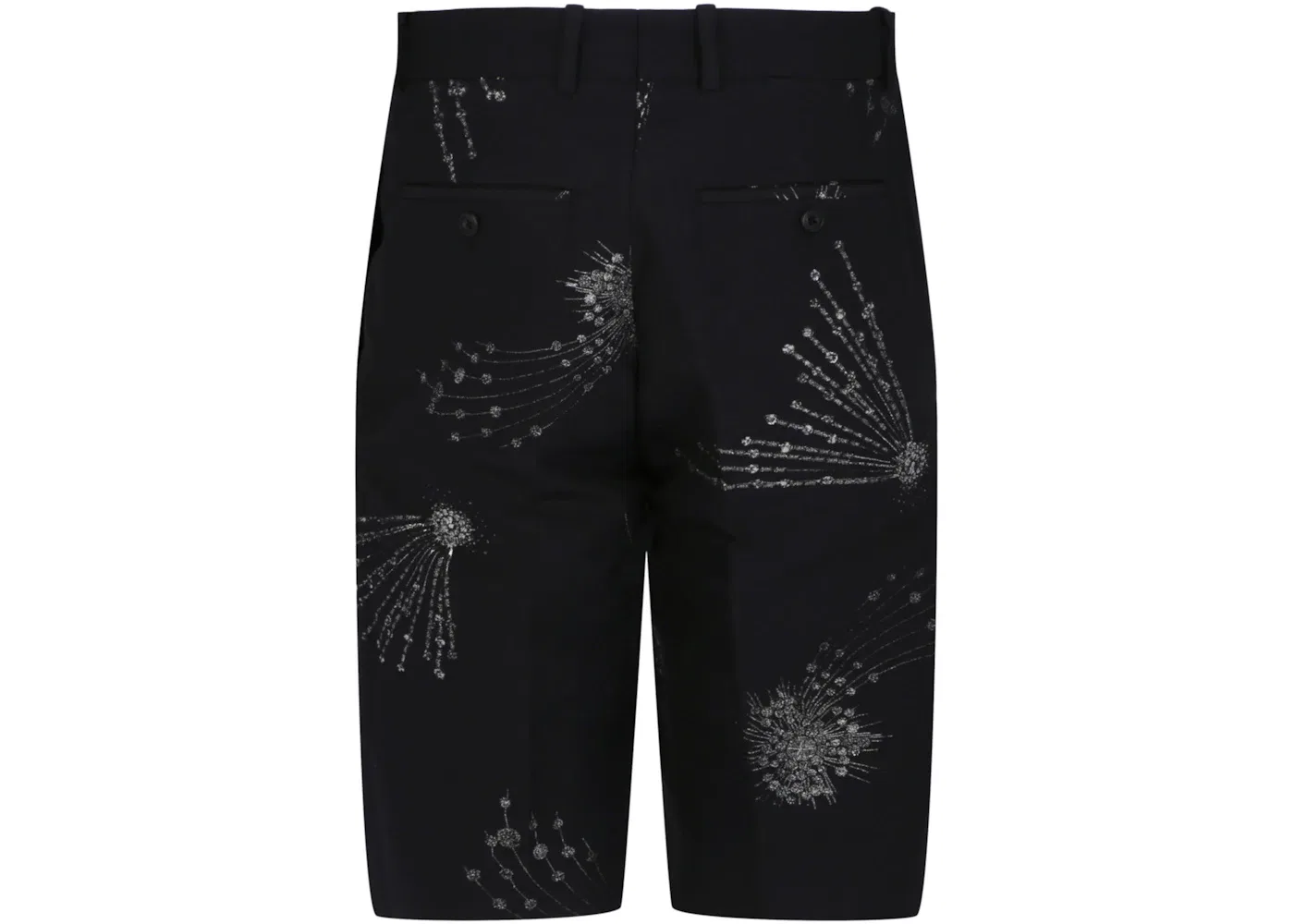 Мужские шорты Embellished Astral Alexander McQueen, Black Silver — фото 2