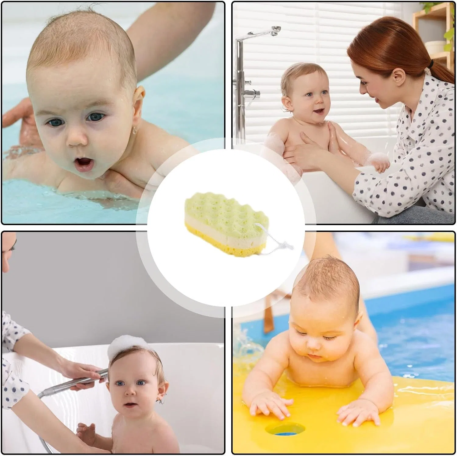 Мочалка для тела, Imtrub, 1 шт., Желтый — фото 4