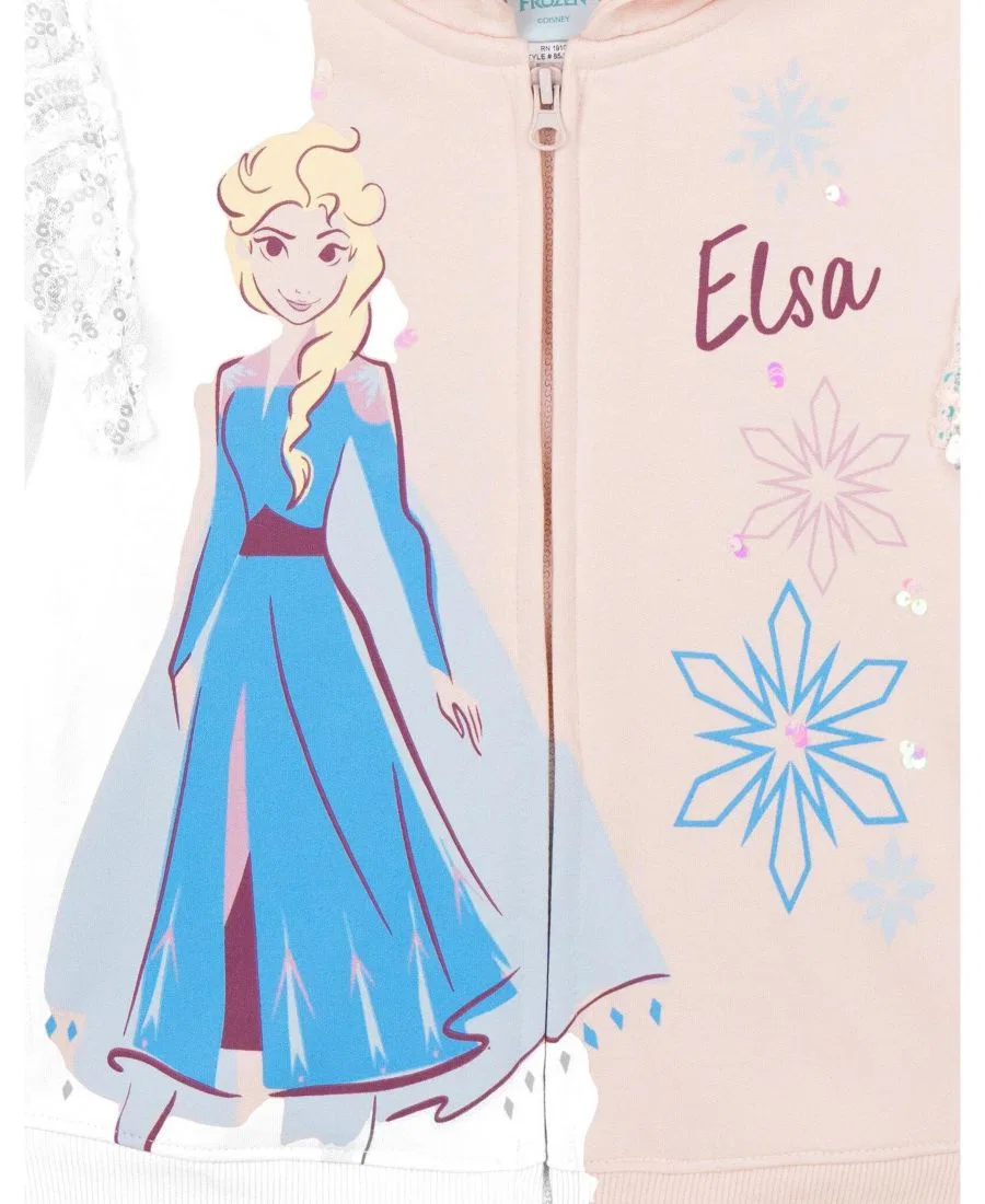 Детская худи с капюшоном с принтом Эльзы Frozen, Elsa Peach — фото 3