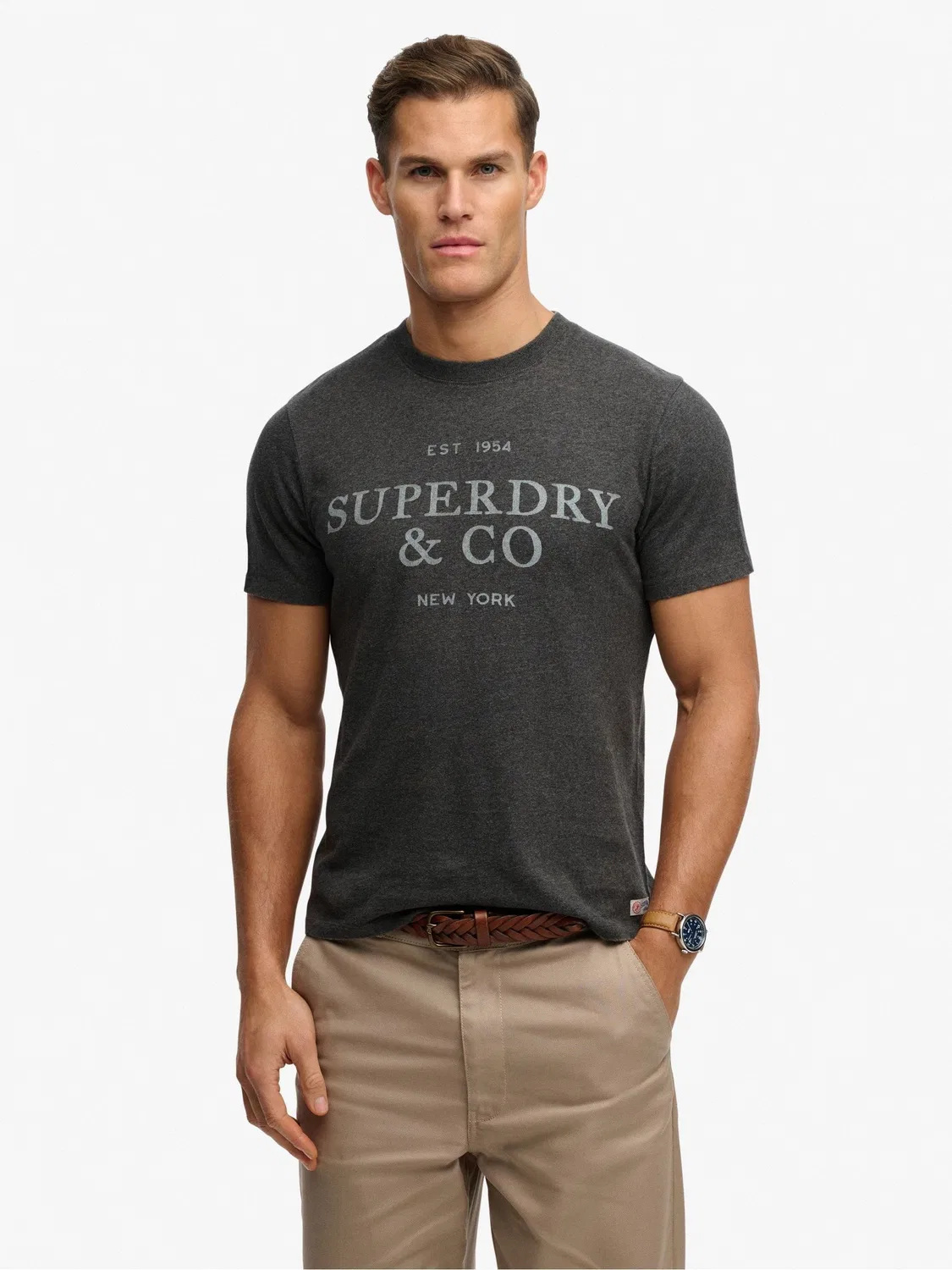Футболка свободного кроя 1954 Company Superdry, серый — фото 2
