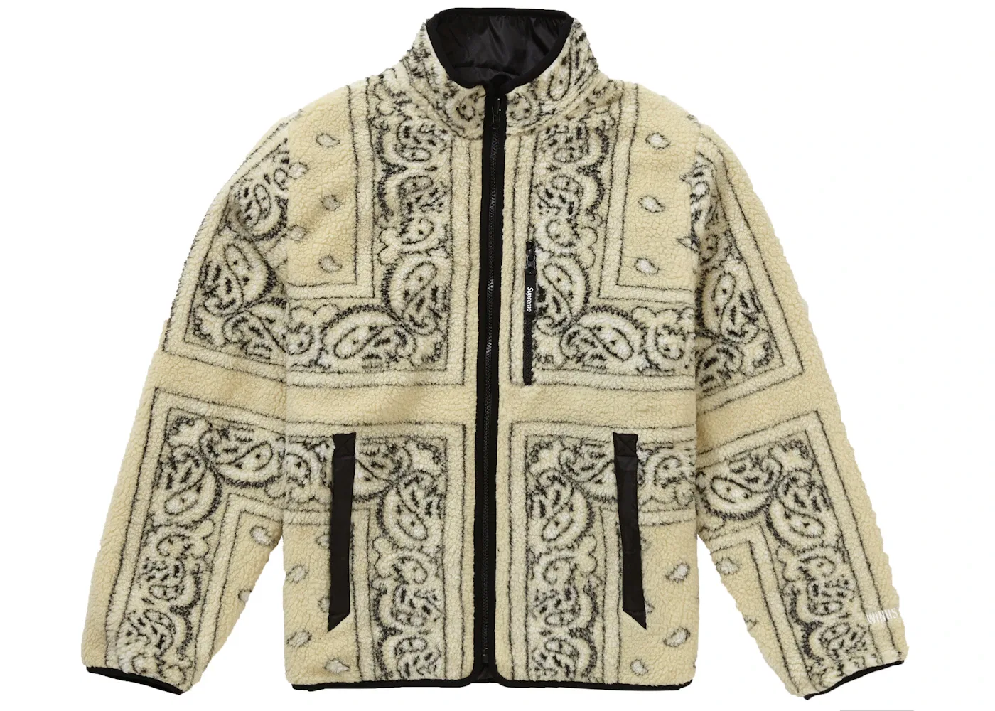 Мужская куртка-флис реверсивная с принтом Supreme Fleece Jacket, Tan