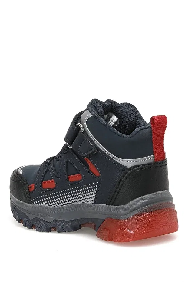 Детские ботинки для девочек на шнуровке Kinetix, Navy-Blue-Red-Silver — фото 3